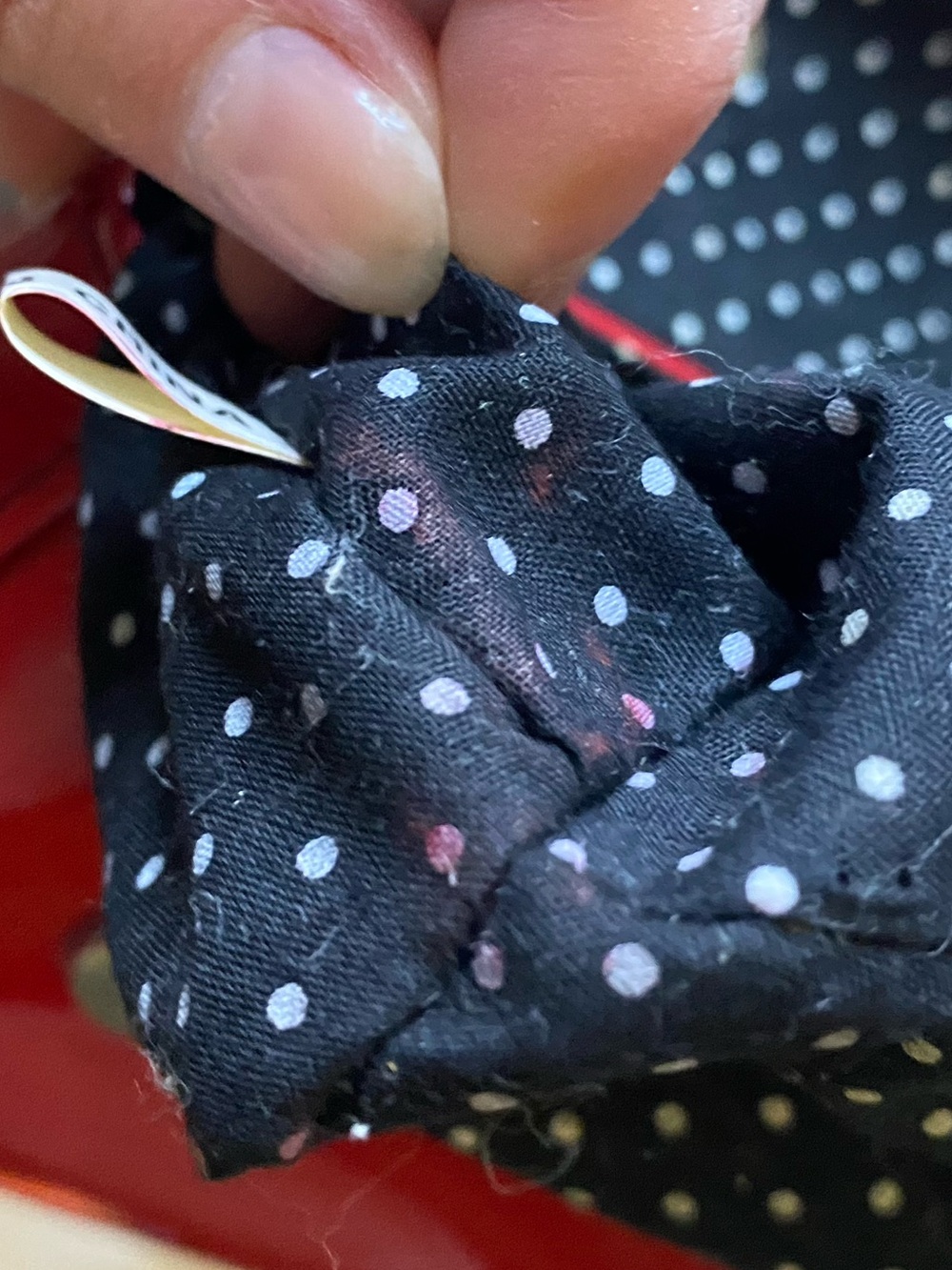 Vintage Y2K Spring red pleather shoulder/ clutch bag with polka dots❤️ - Picture 11 of 15